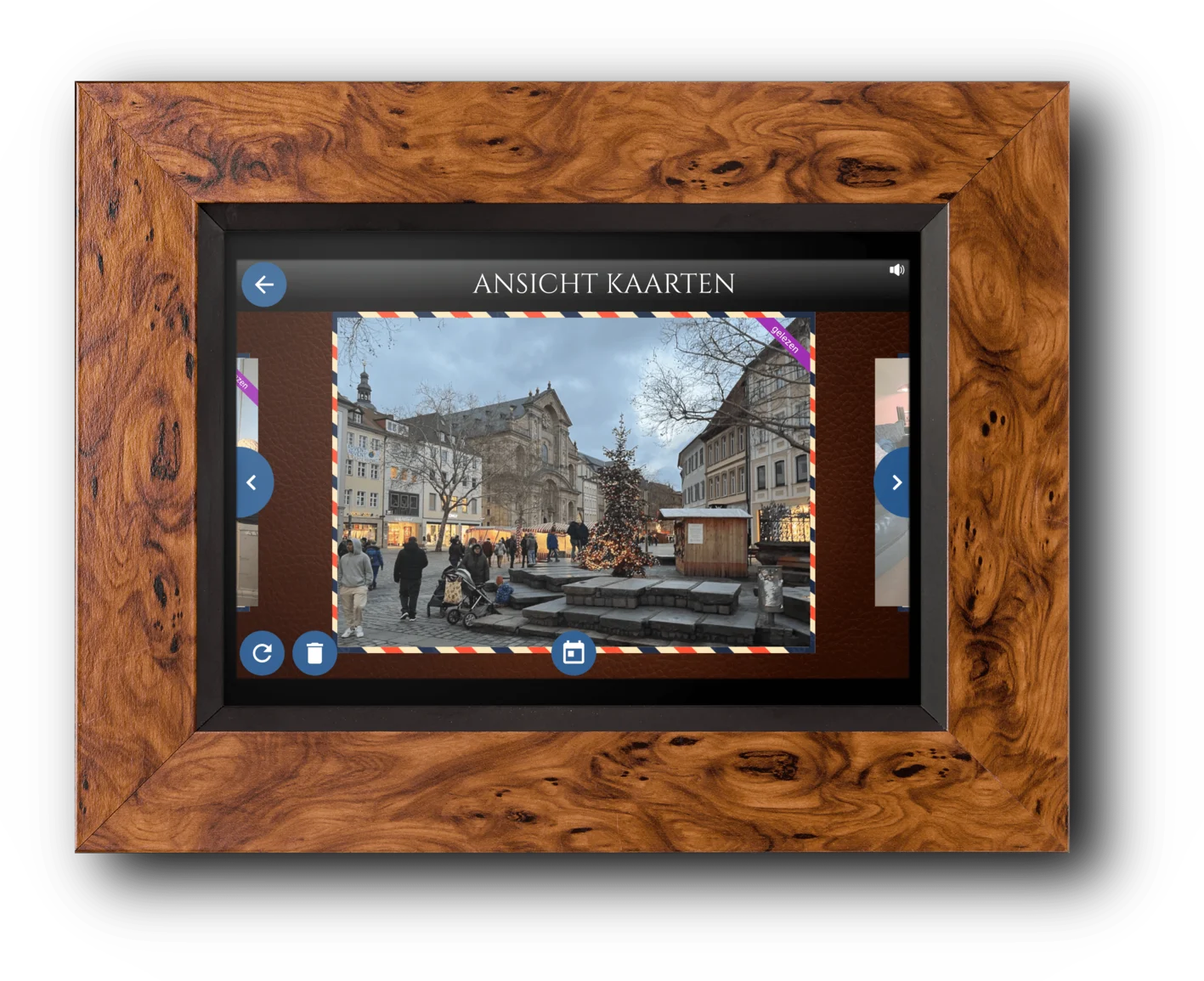 Memory Lane postcard on screen