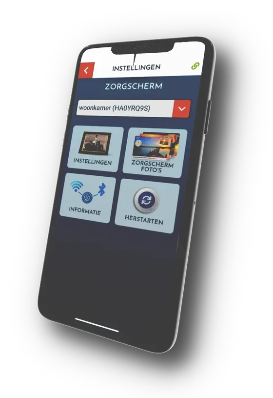 Memory Lane app for remote care screen settings